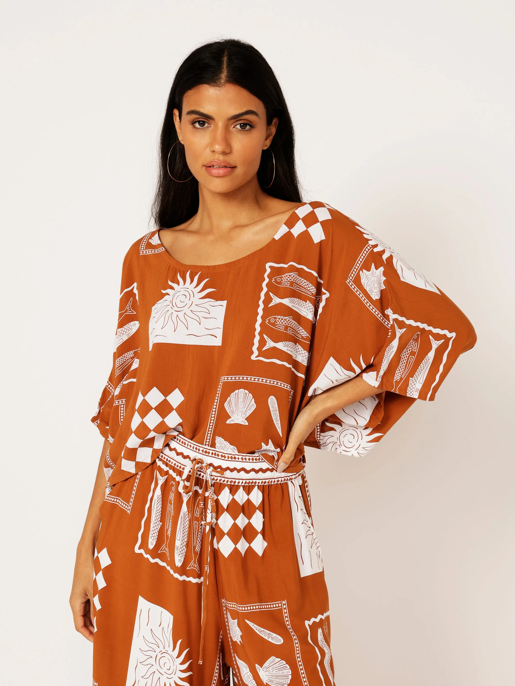 40% off Euro Cinnamon SET with (Cropped Nat top)