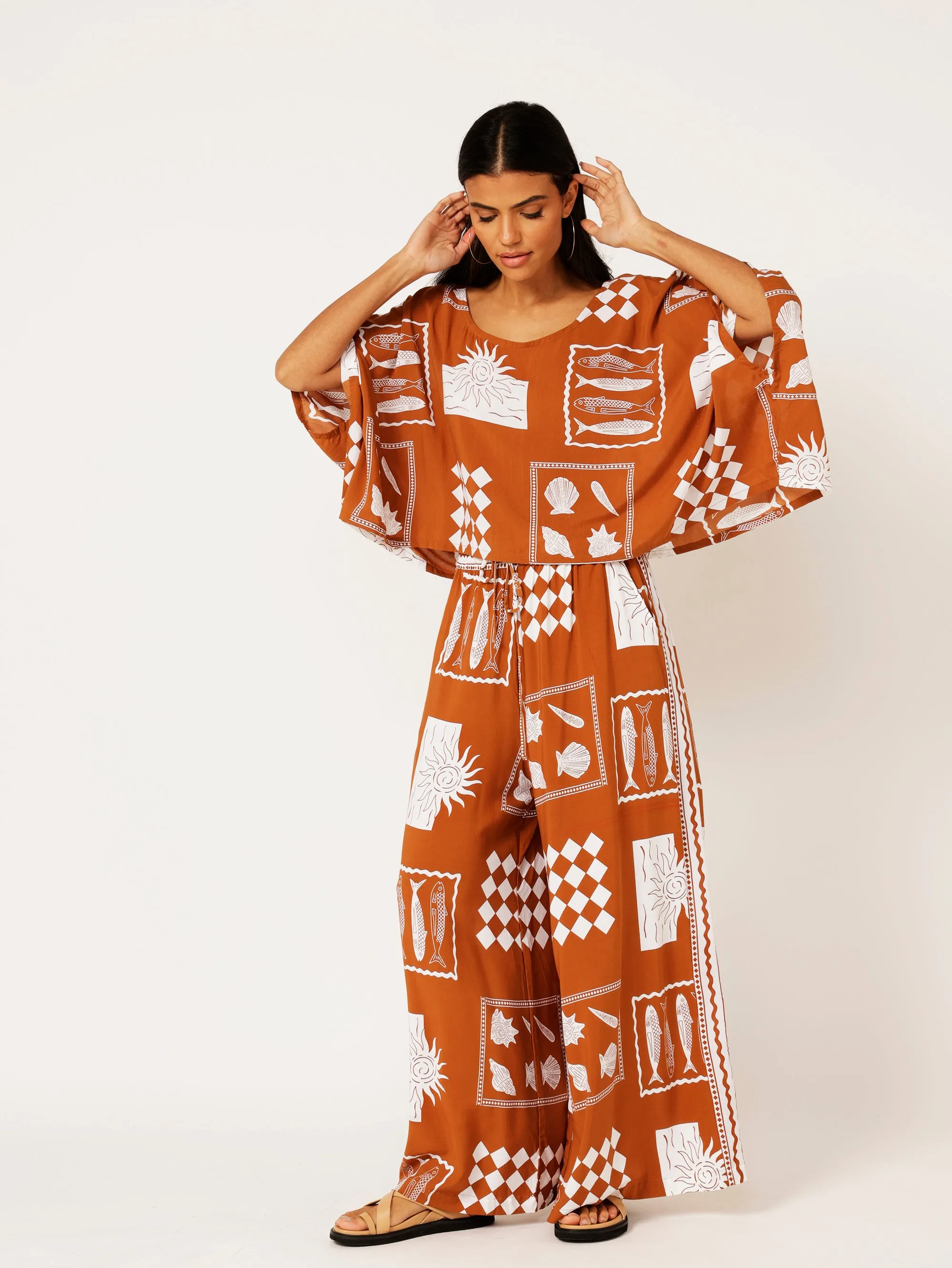 40% off Euro Cinnamon SET with (Cropped Nat top)