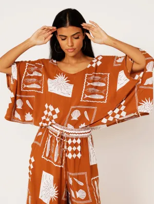 40% off Euro Cinnamon SET with (Cropped Nat top)