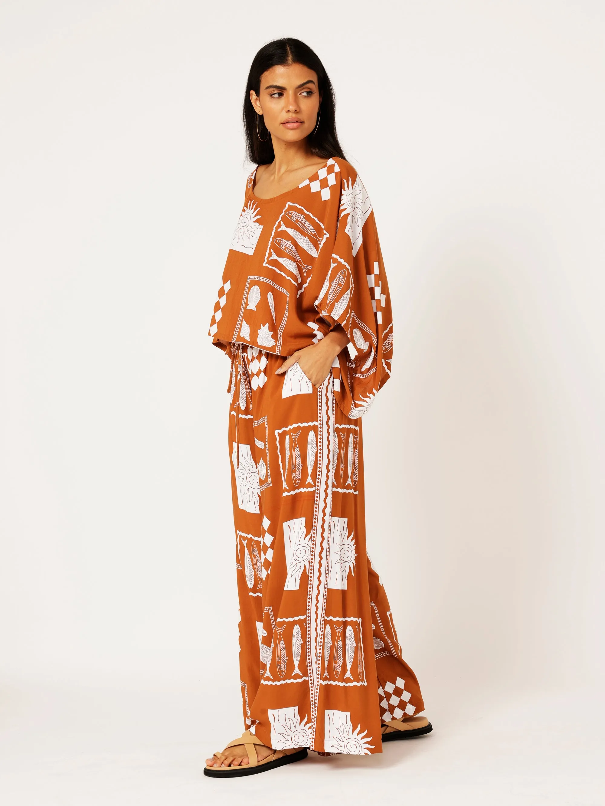 40% off Euro Cinnamon SET with (Cropped Nat top)