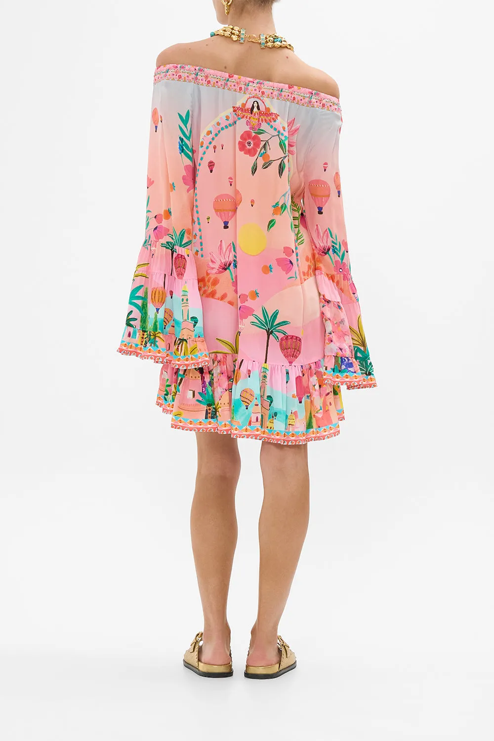 A LINE FRILL DRESS SISTER SUNSET