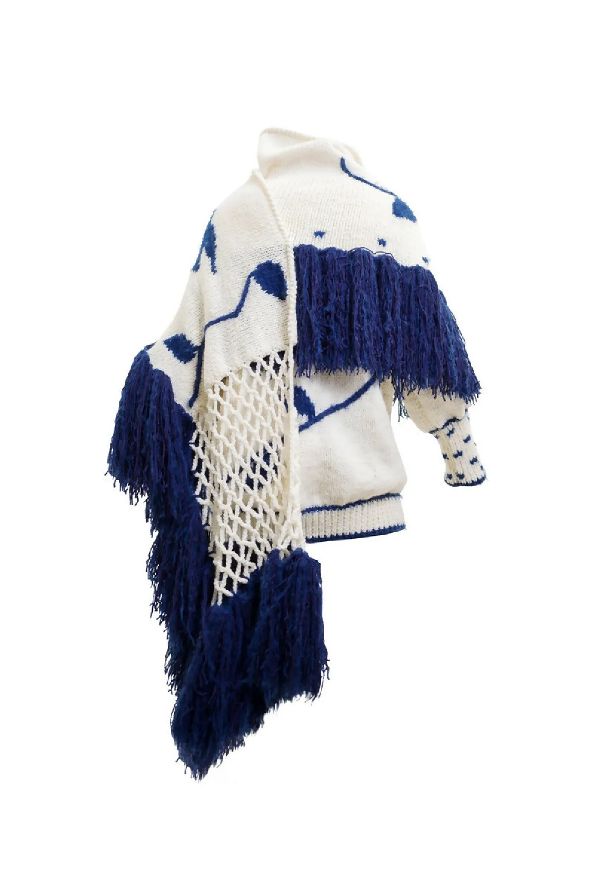 Bluebird Oversized Hand-Knit Cardigan & Scarf Set