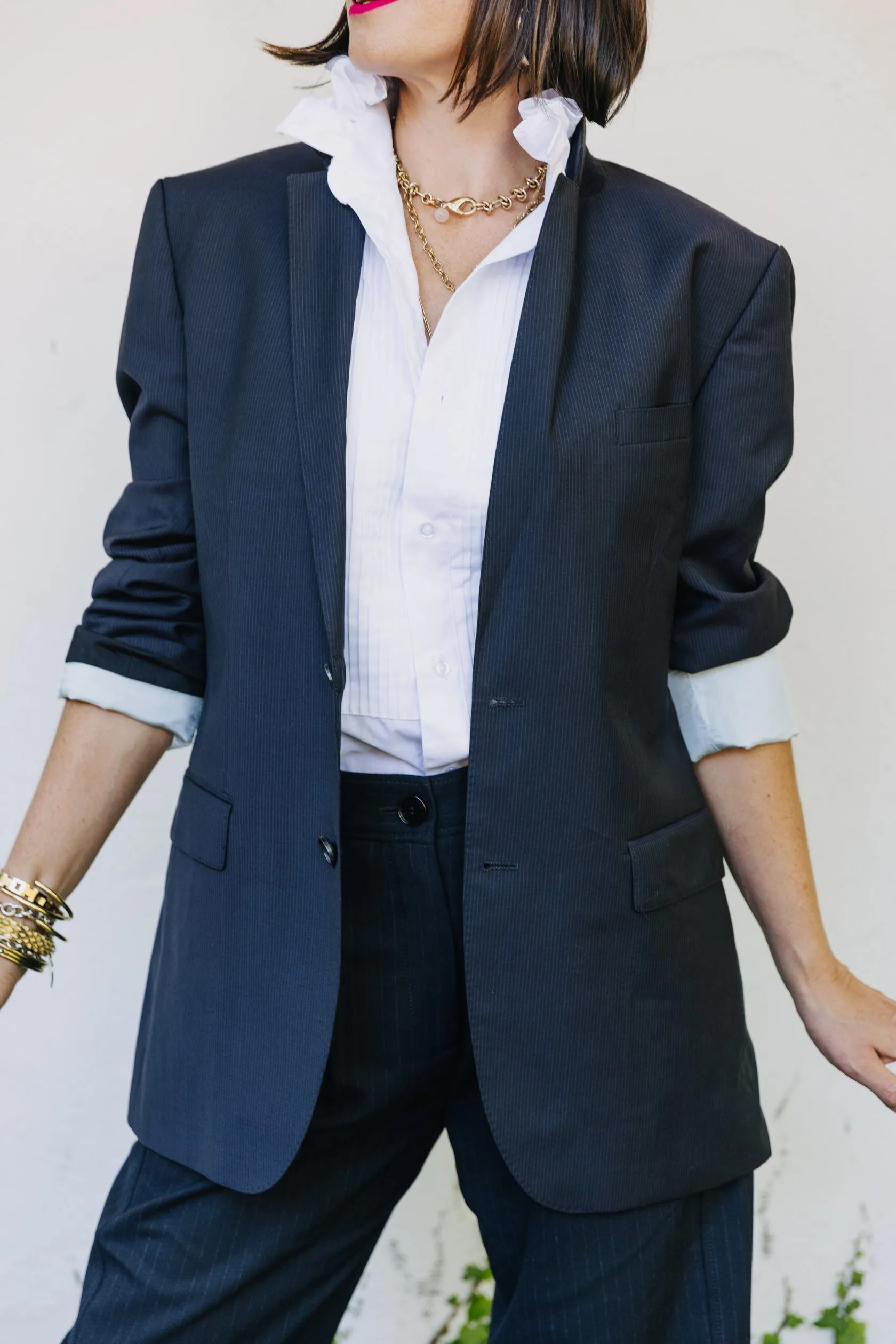 Bonsoir Sleeveless Tux Shirt