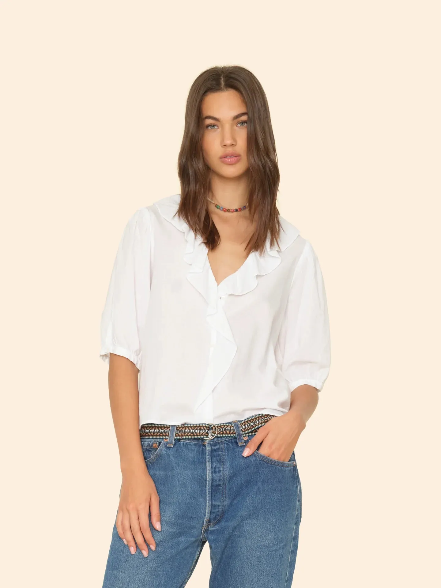 Caspia Top- White