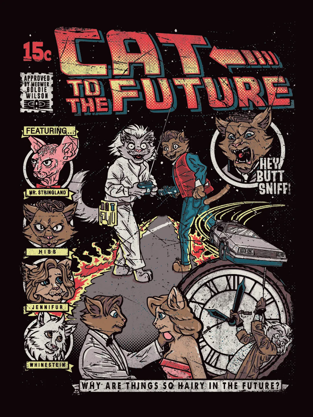 Cat to the Future Tshirt
