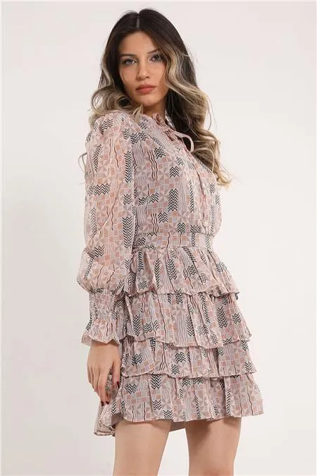 DANA FRILLY SLEEVE, LAYERED DRESS