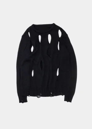 Diamond Oversized Sweater - Diamond Knit (Black)