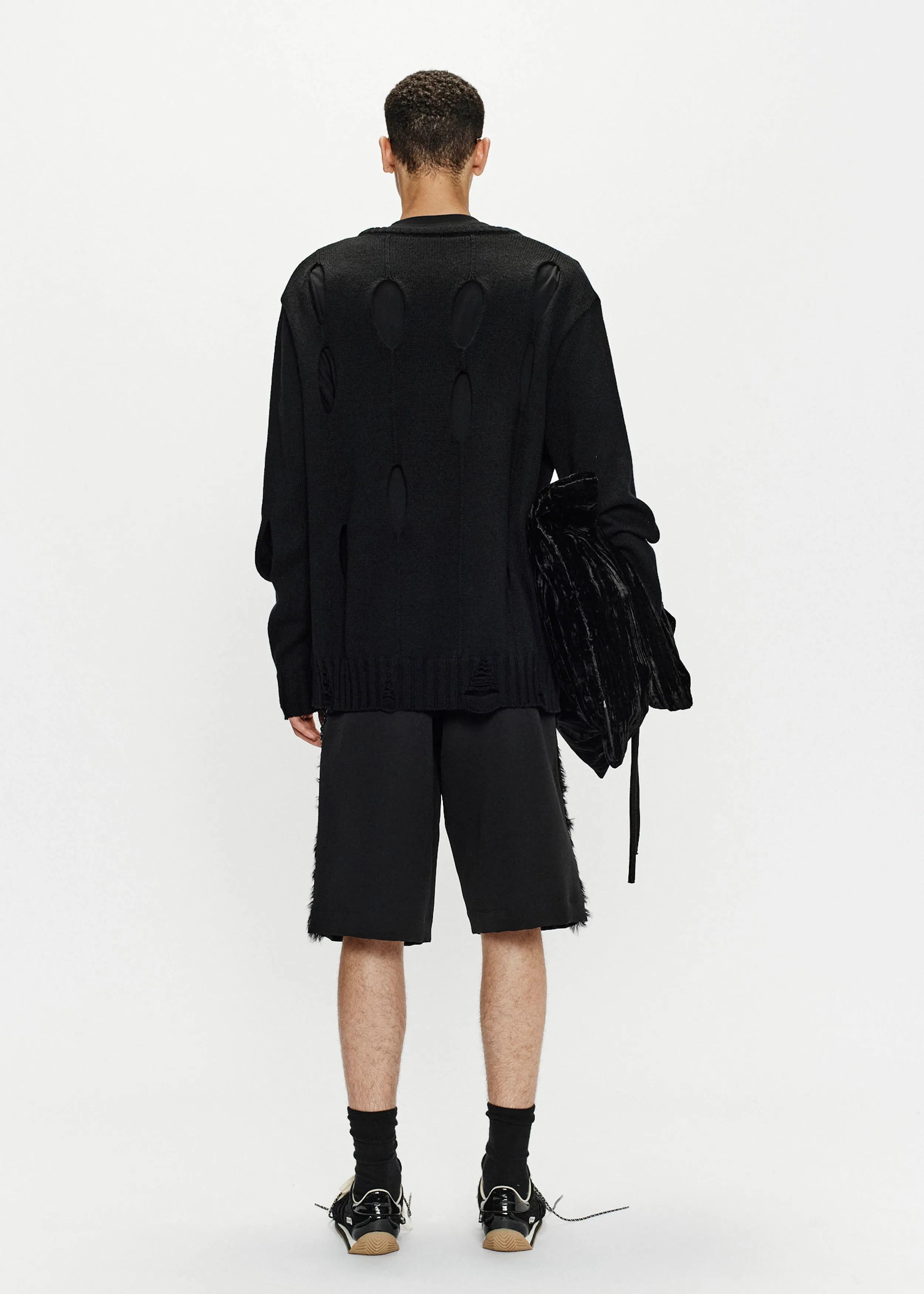 Diamond Oversized Sweater - Diamond Knit (Black)