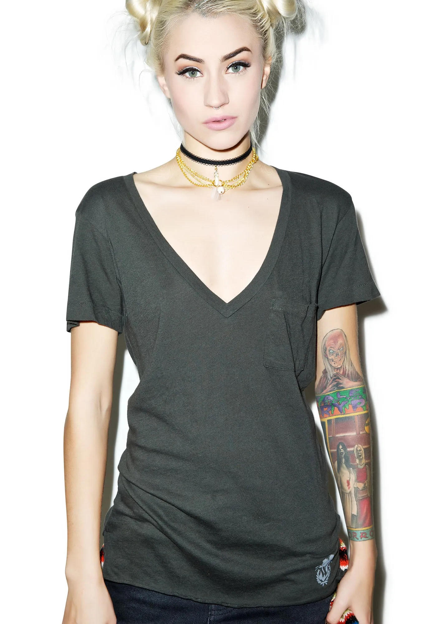Essentials V-Neck Pocket Tee