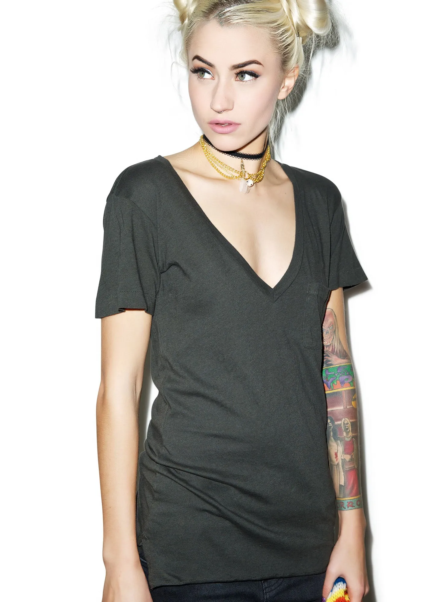 Essentials V-Neck Pocket Tee