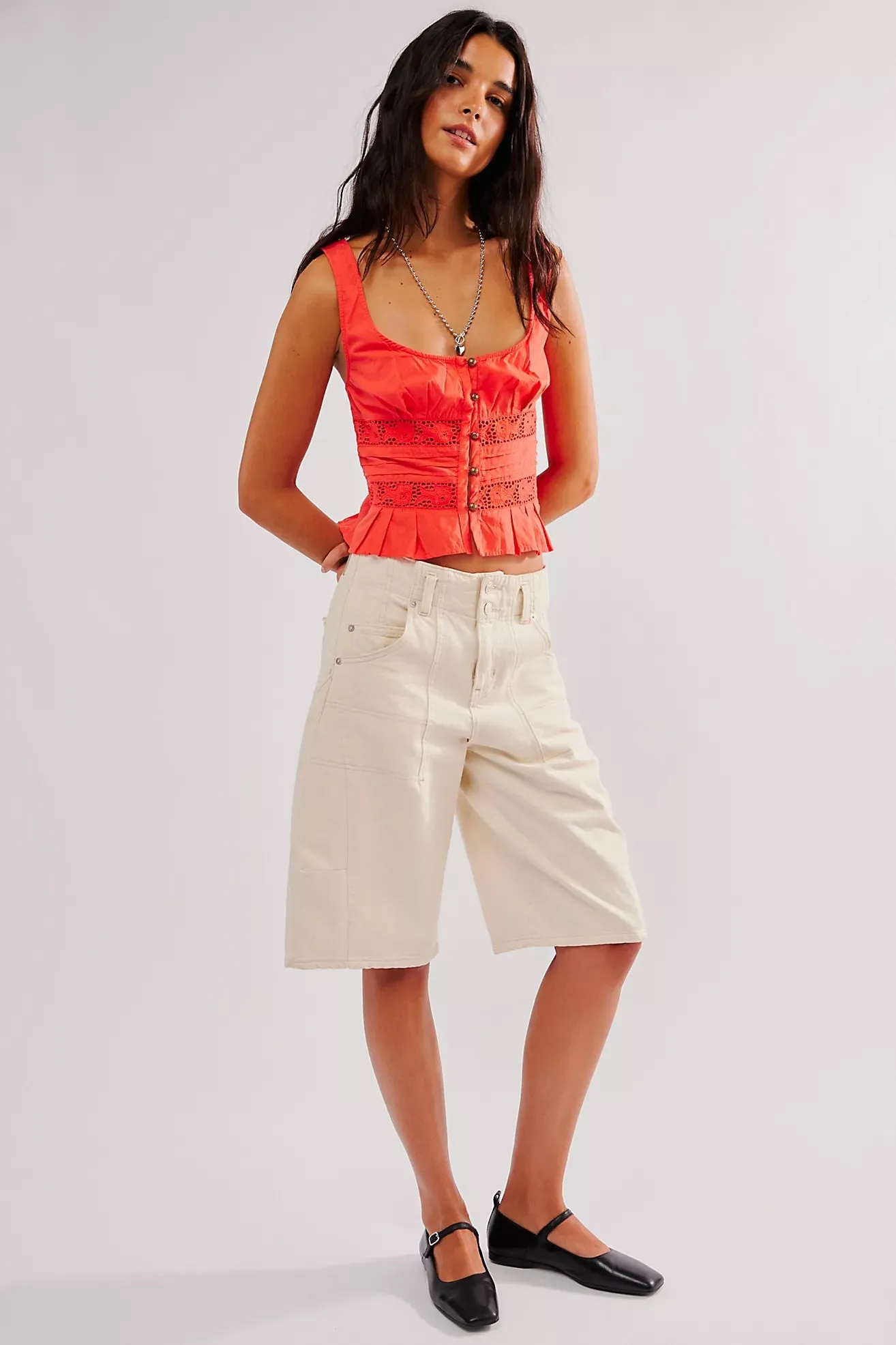 Free People Kianna Lace Tank