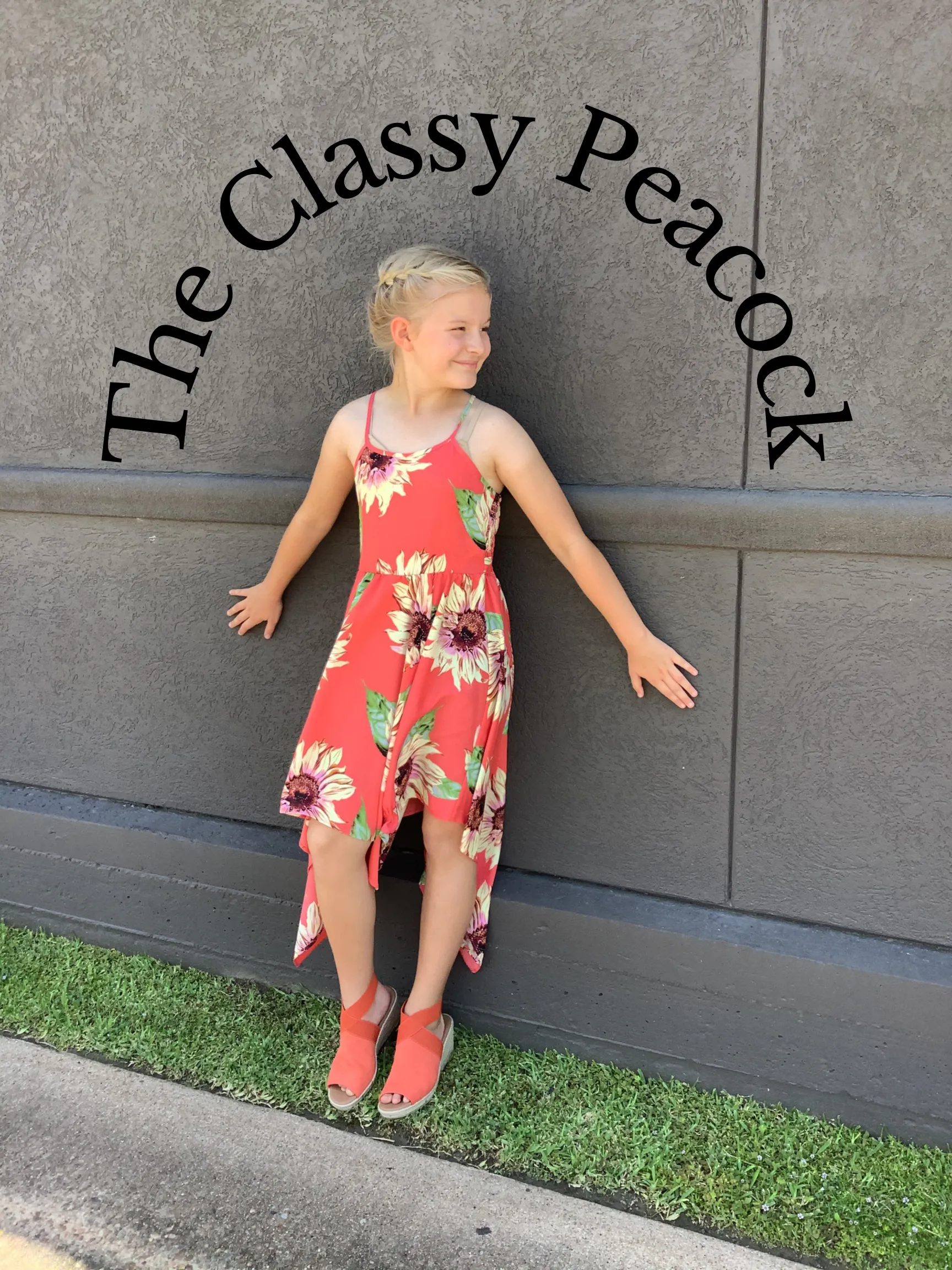 Handkerchief Hem Sunflower Dress | Bonnie Jean