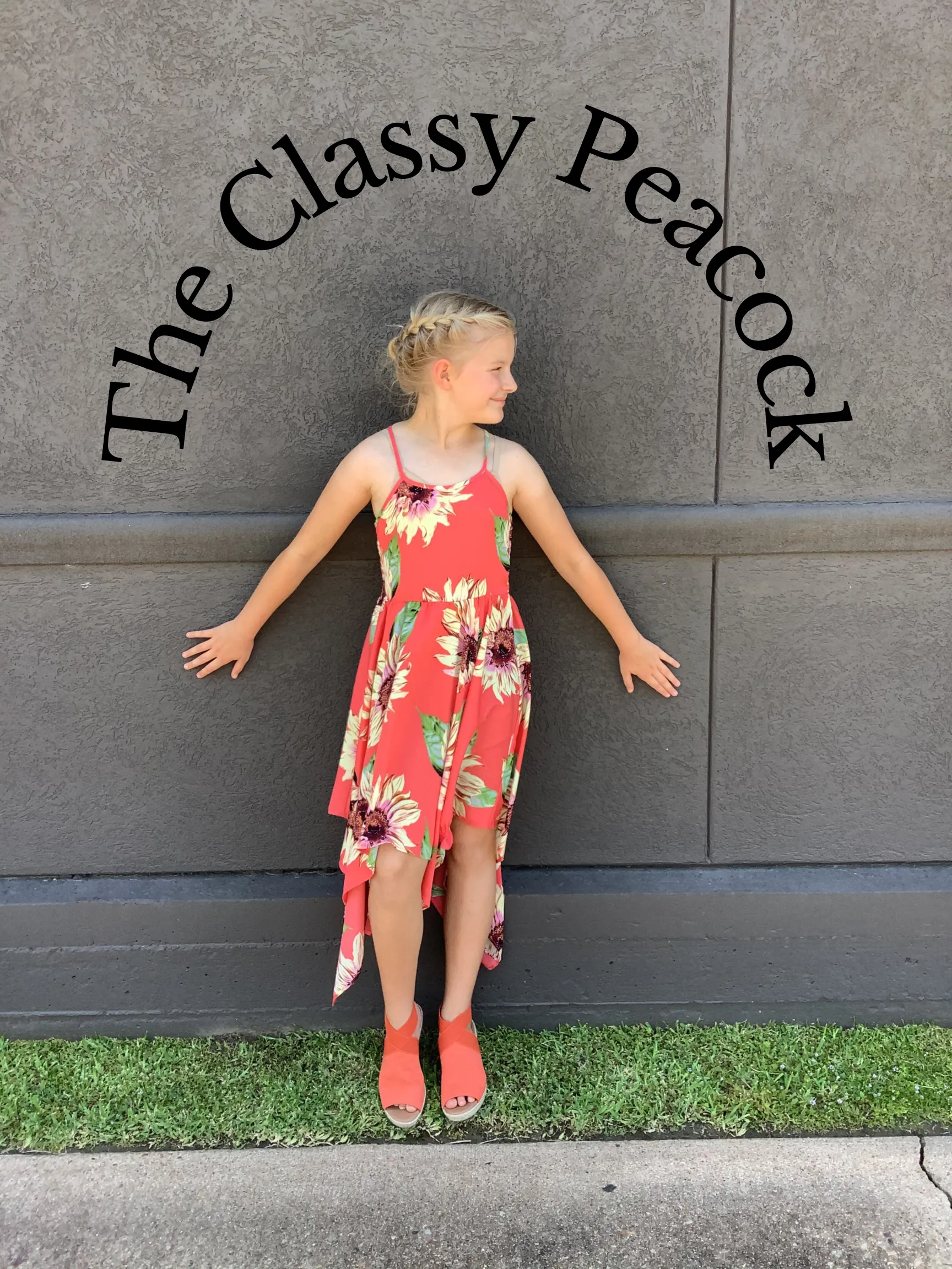 Handkerchief Hem Sunflower Dress | Bonnie Jean