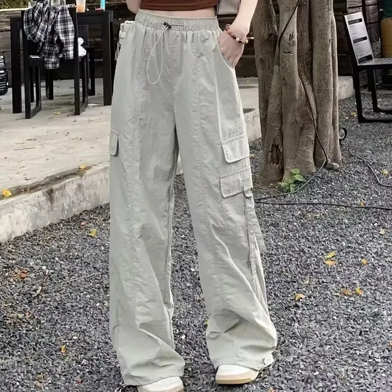 High-waisted Drawstring Leg Movement Pants