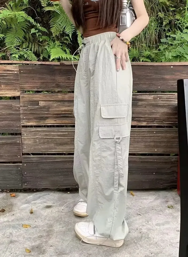 High-waisted Drawstring Leg Movement Pants