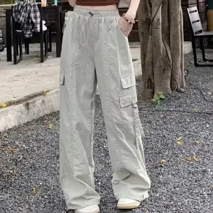 High-waisted Drawstring Leg Movement Pants