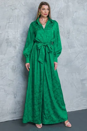 Jacquard Satin Jumpsuit