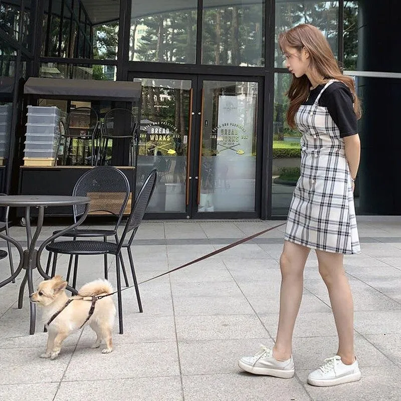 Korean Dress Checkered