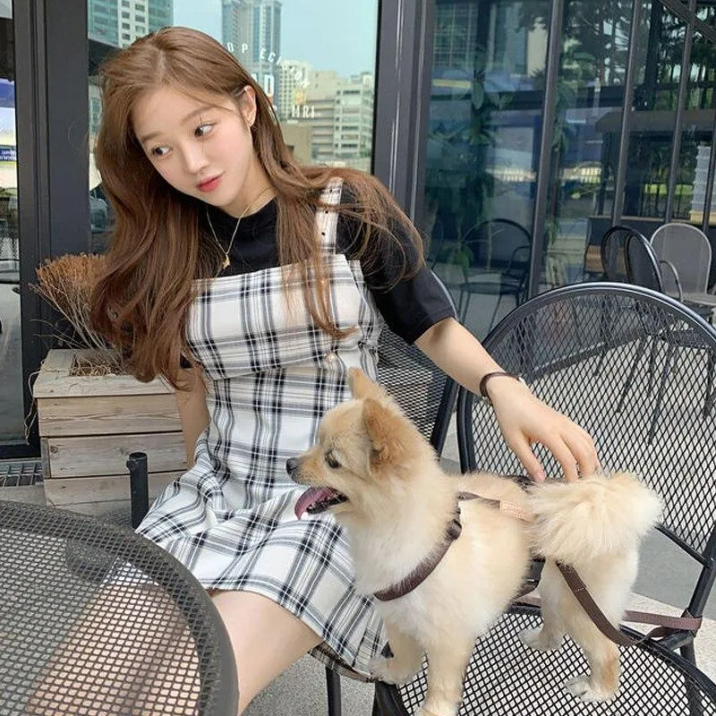 Korean Dress Checkered