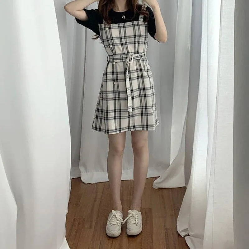 Korean Dress Checkered
