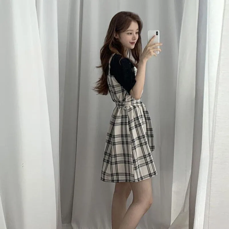 Korean Dress Checkered