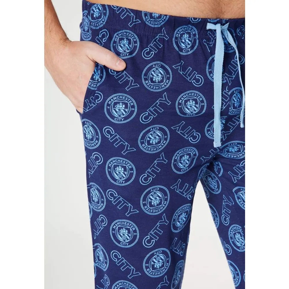 Manchester City F.C. Mens Lounge Pants, Cotton Mens Pyjamas, Football Gifts