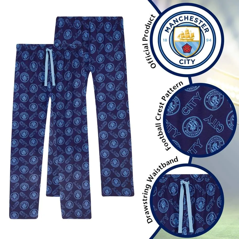 Manchester City F.C. Mens Lounge Pants, Cotton Mens Pyjamas, Football Gifts
