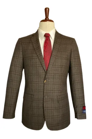 Mantoni - Classic Fit Sport Coat Brown Plaid