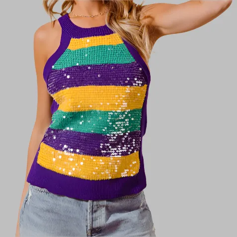 MARDI GRAS sleeveless top