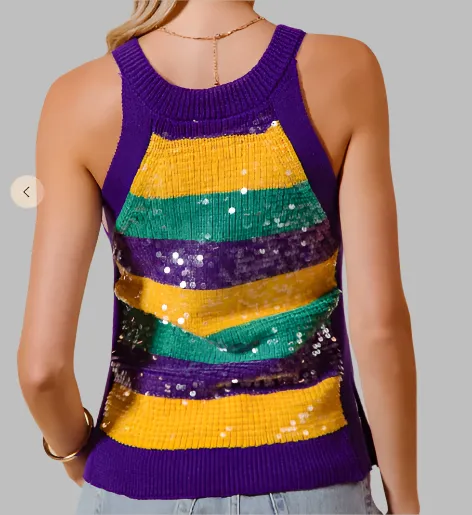 MARDI GRAS sleeveless top