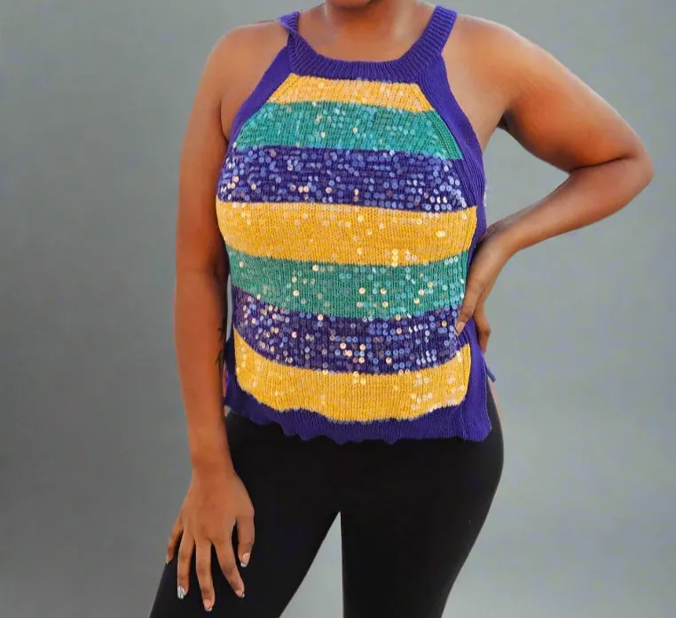 MARDI GRAS sleeveless top
