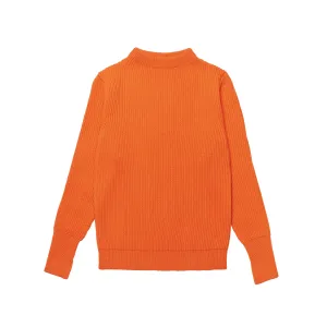 Navy Crewneck Orange