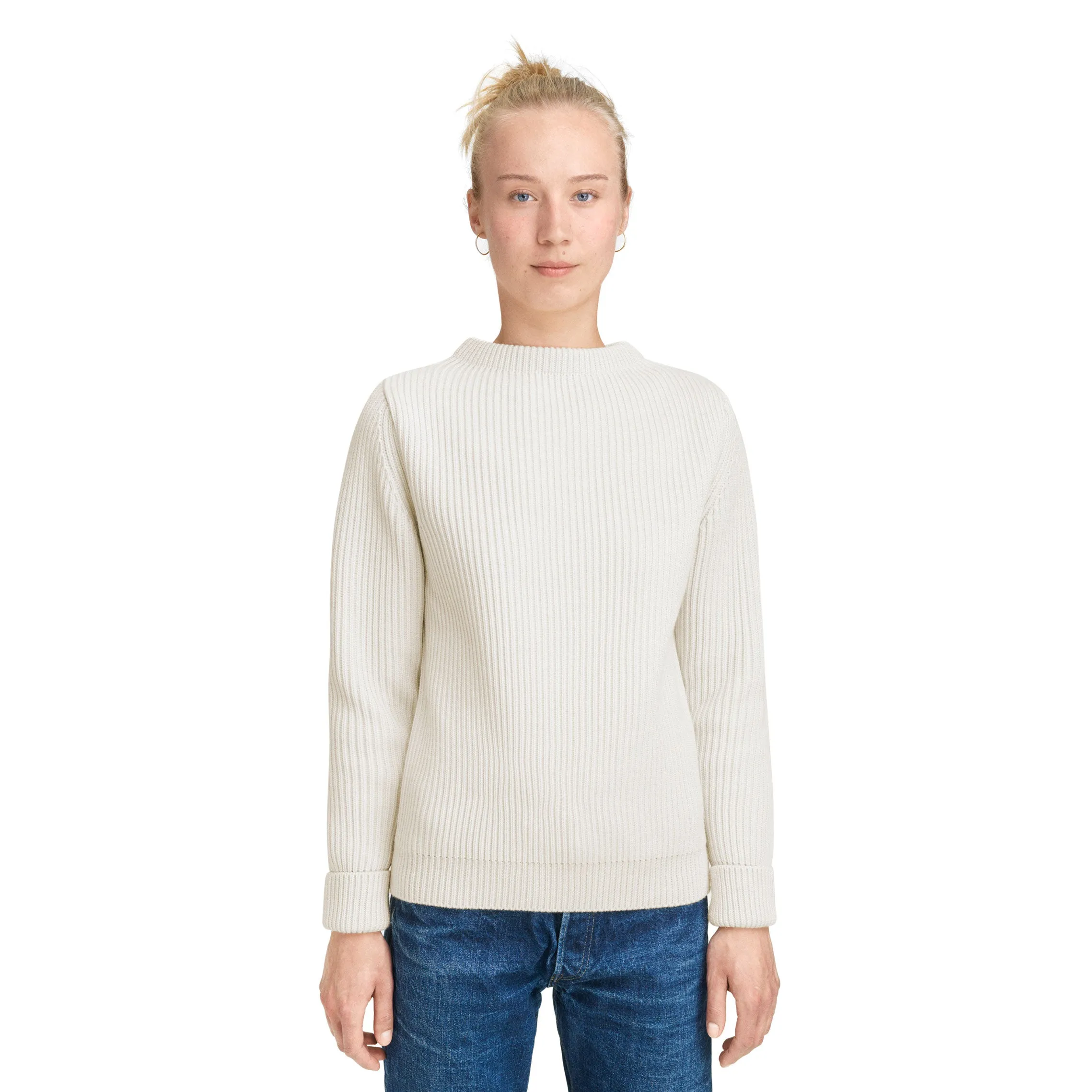 Navy Crewneck Orange