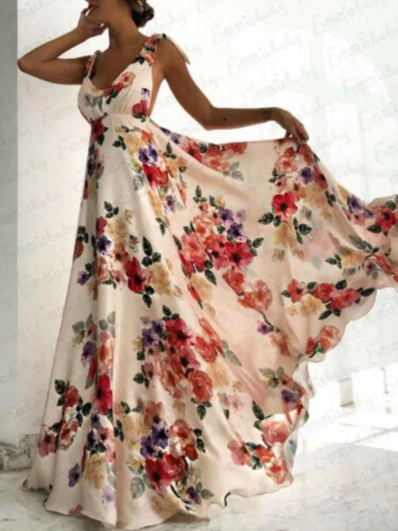 Neck Sundress Sexy Long Dress Backless Evening