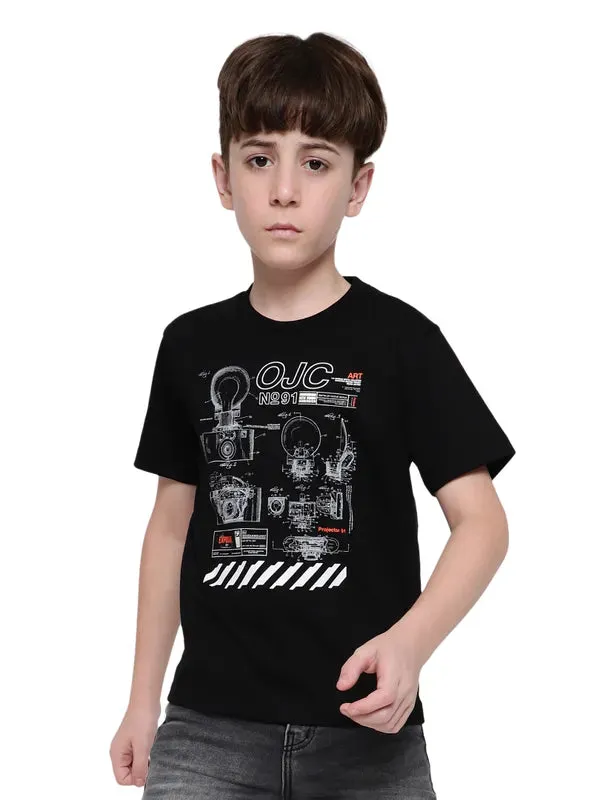 Octave Boy Graphic Printed Round Neck T-Shirt