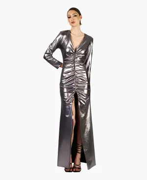 Oren vegan leather gown