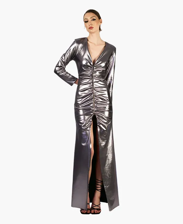 Oren vegan leather gown