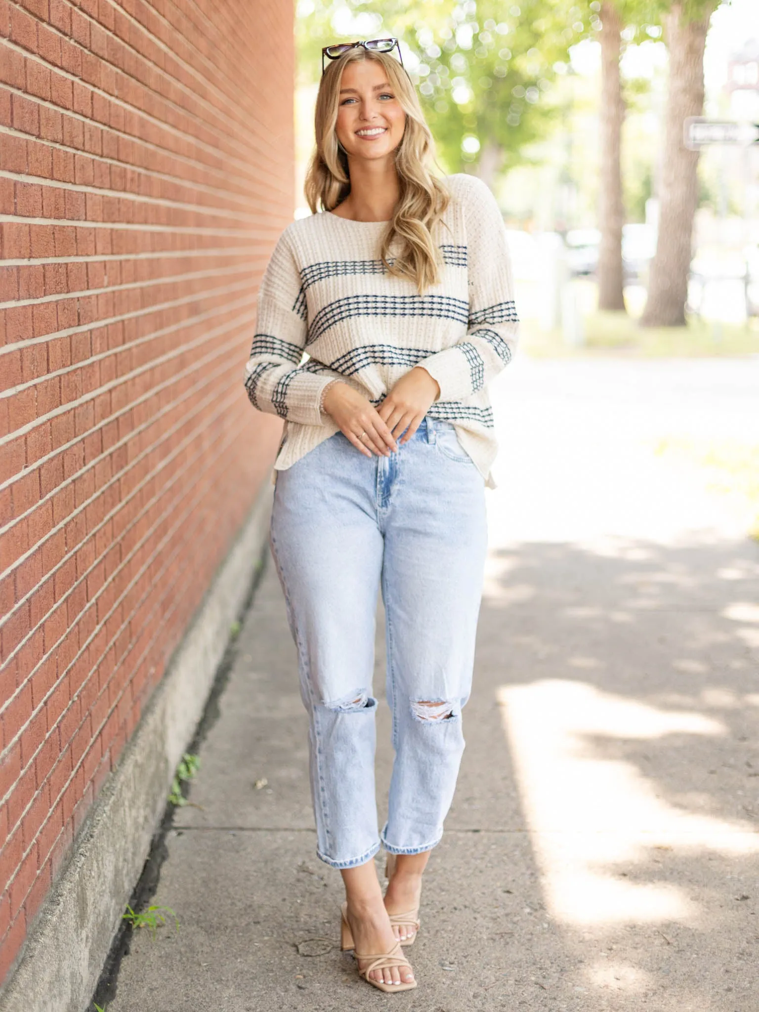 Oversized Chunky Striped Sweater