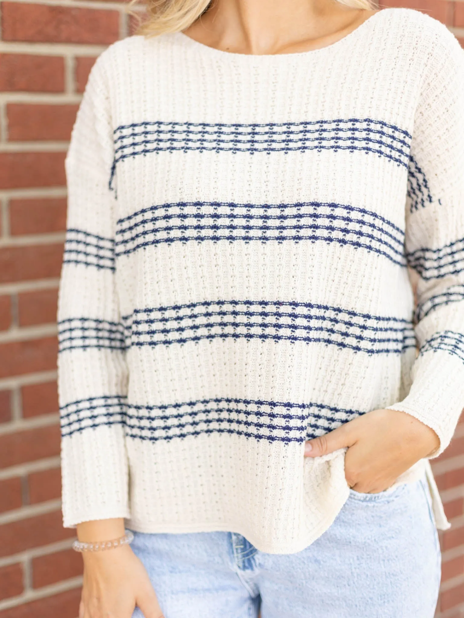 Oversized Chunky Striped Sweater