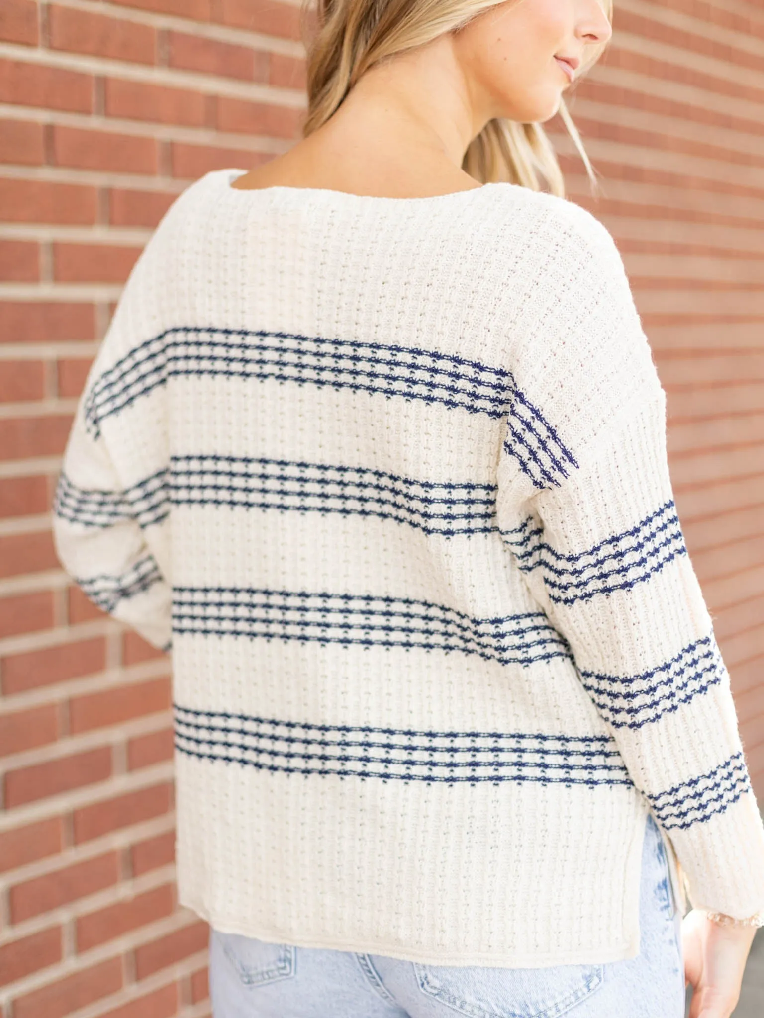 Oversized Chunky Striped Sweater