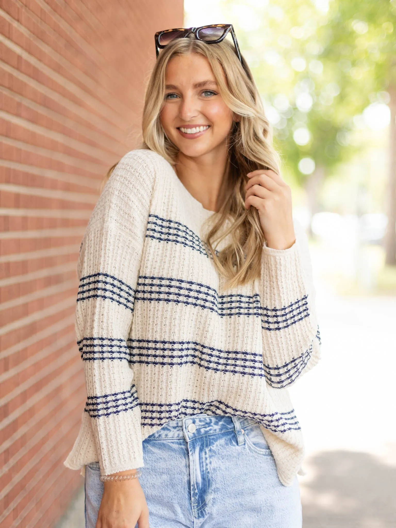 Oversized Chunky Striped Sweater