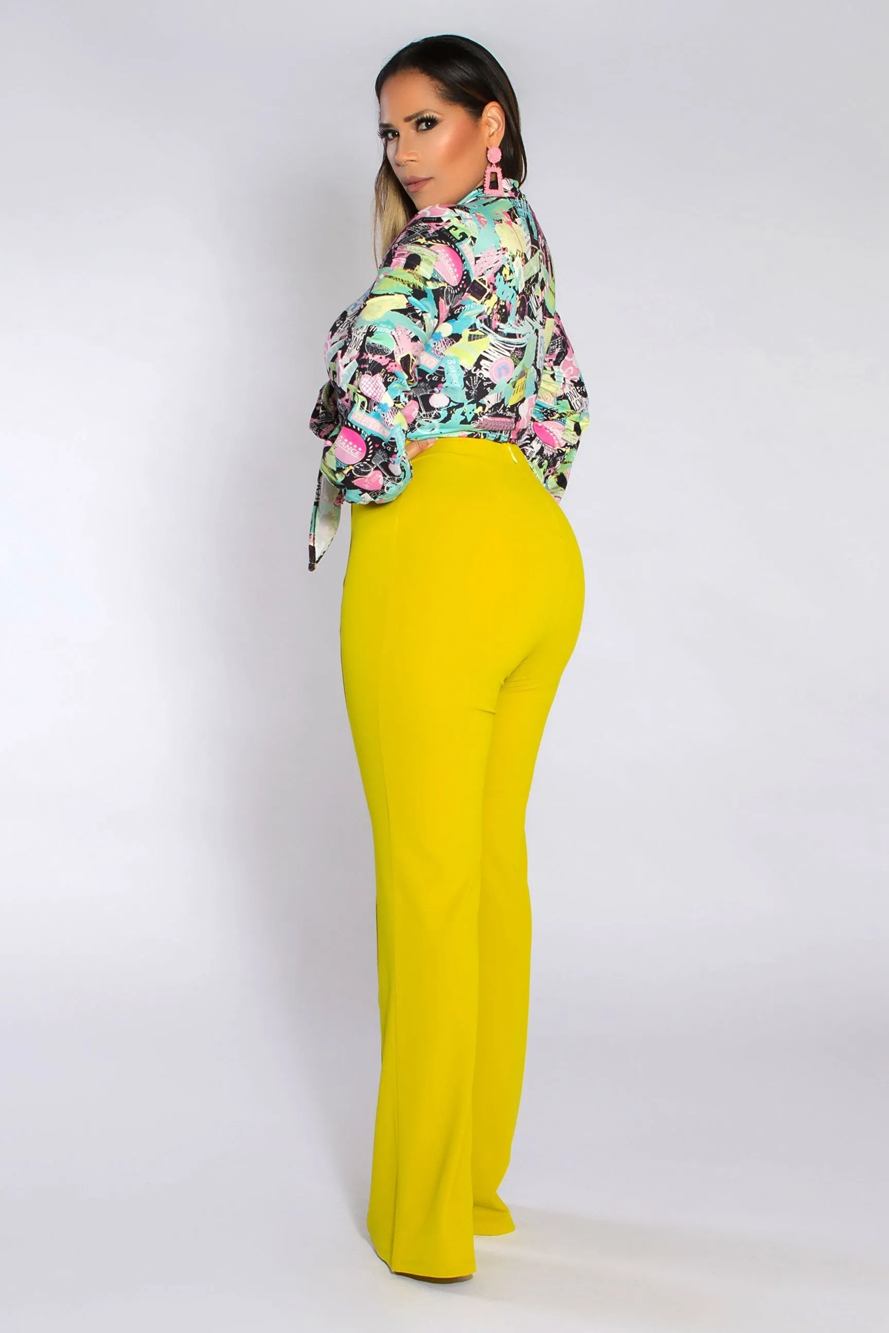 Paris City Graphic Print Tied Crop Top