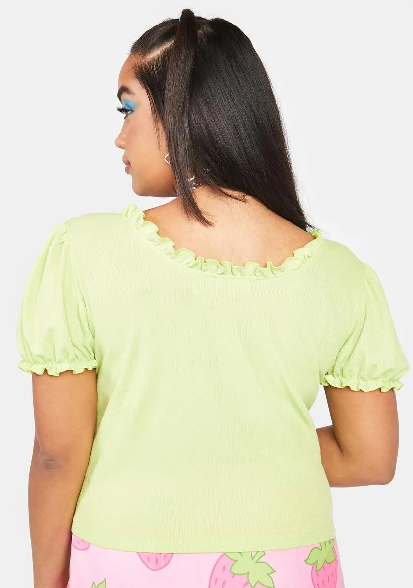 Plus Flora Forever Lace Up Crop Top