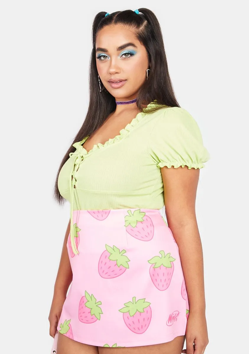 Plus Flora Forever Lace Up Crop Top