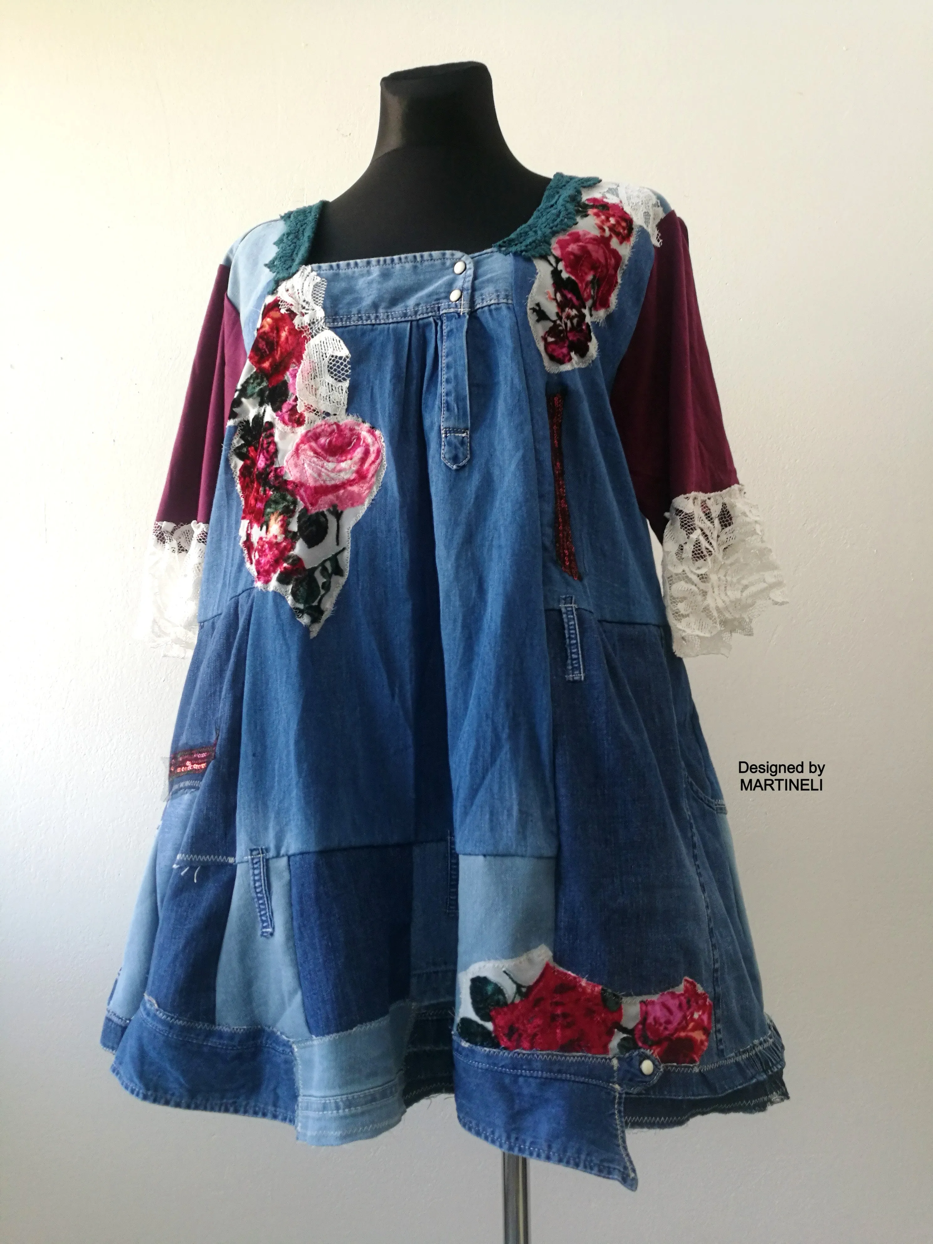 Plus Size Denim Dress,3XL Maxi Summer Shirt Dress