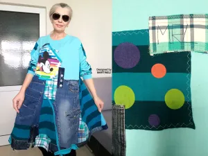 PLUS SIZE MICKEY MOUSE SWEATSHIRT DRESS 3X BOHO DENIM OUTFITS