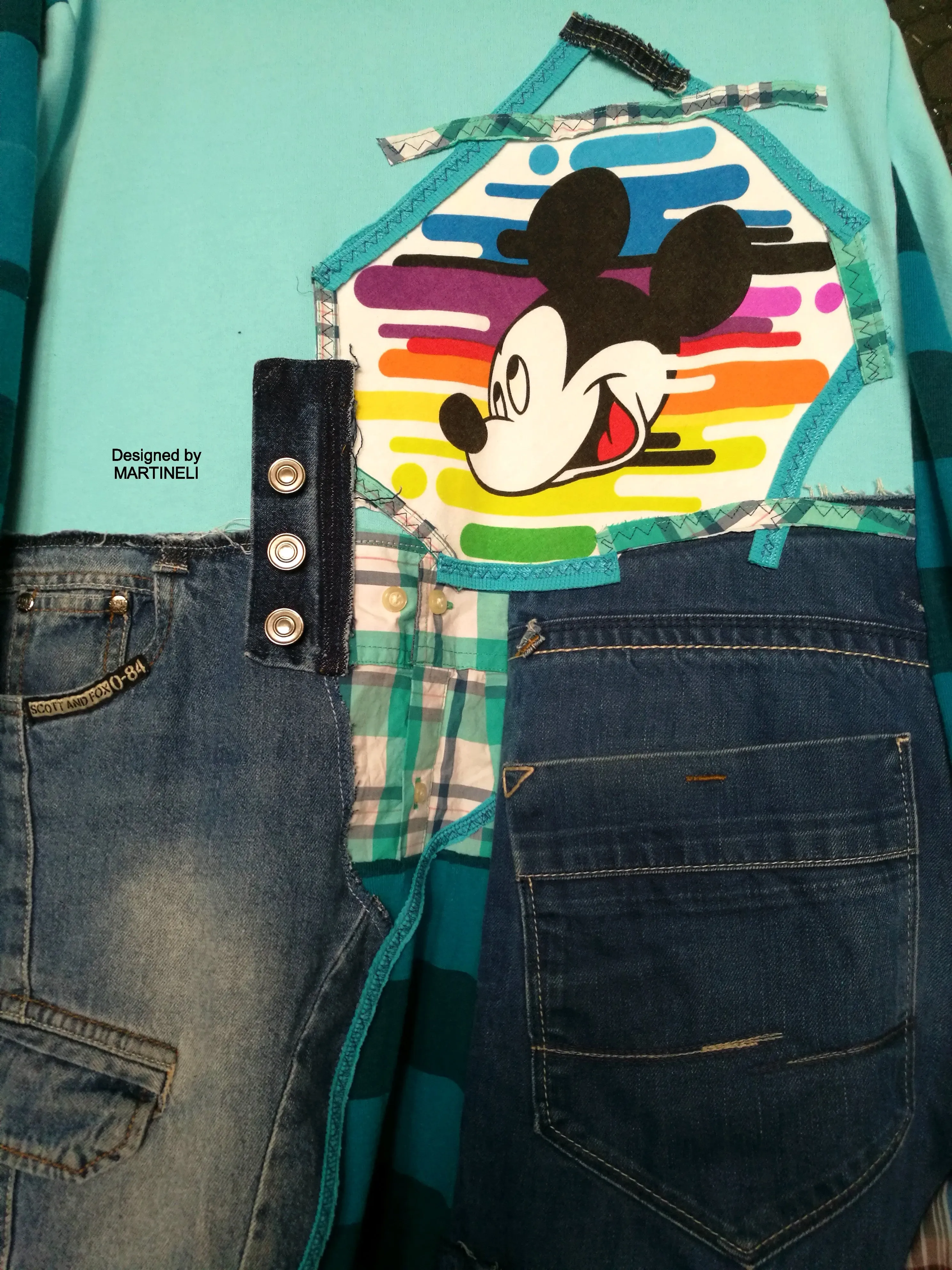 PLUS SIZE MICKEY MOUSE SWEATSHIRT DRESS 3X BOHO DENIM OUTFITS