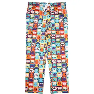 Pokemon Faces All Over Sleep Pajama Pants with Drawstring and Pockets