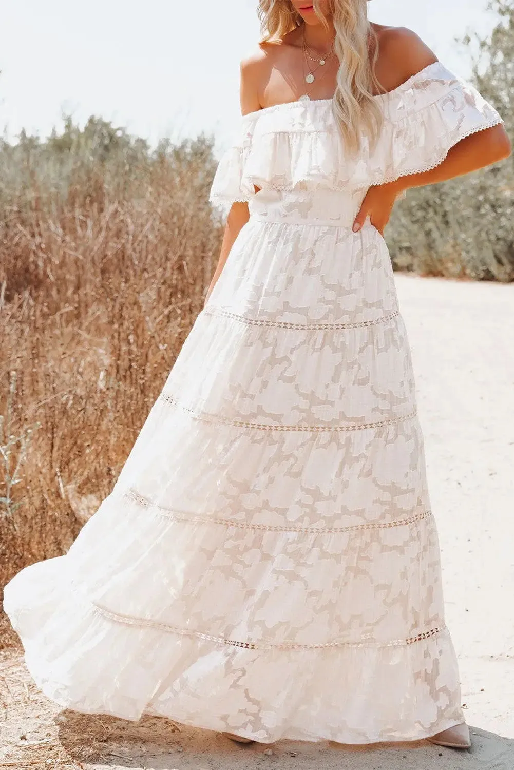 Ruffle Off Shoulder Dress