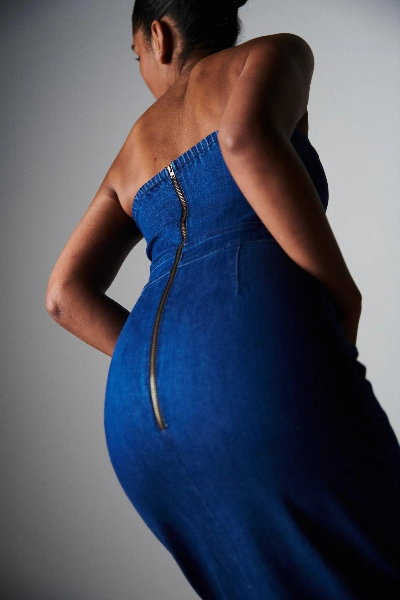 Sleeveless Denim Elegance